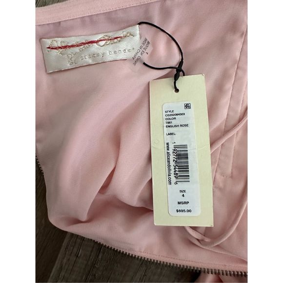 Alice + Olivia Phaedra Draped-Panel Strapless Bustier Gown - Picture 9 of 11